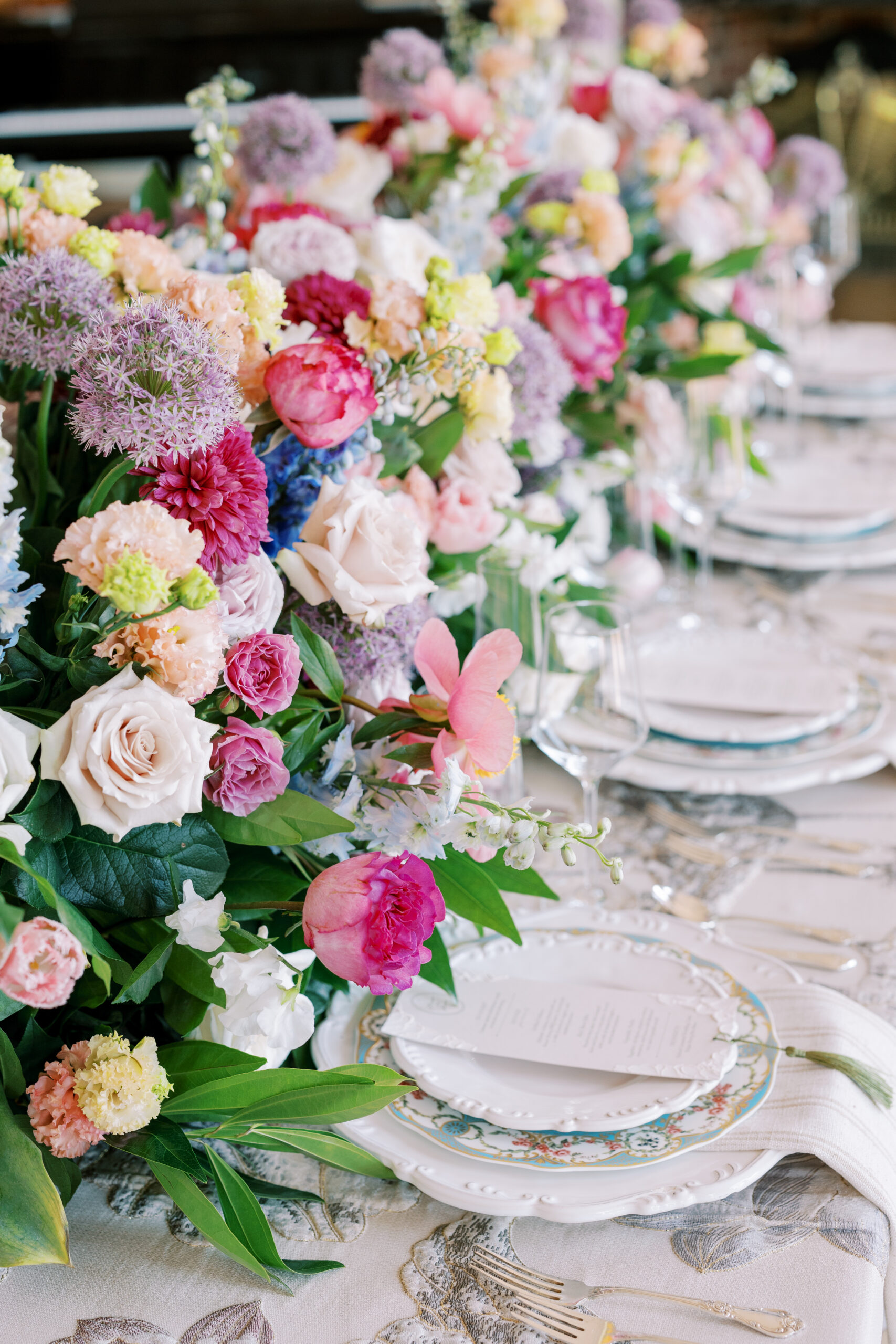 Monet inspired florals at The Estate at River Run, Virginia